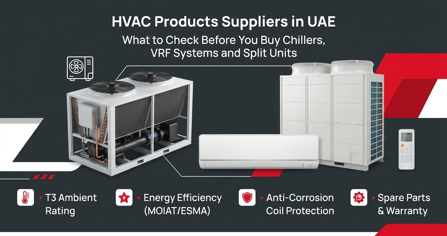 HVAC Products Suppliers in UAE: What to Check Before You Buy Chillers, VRF Systems and Split Units